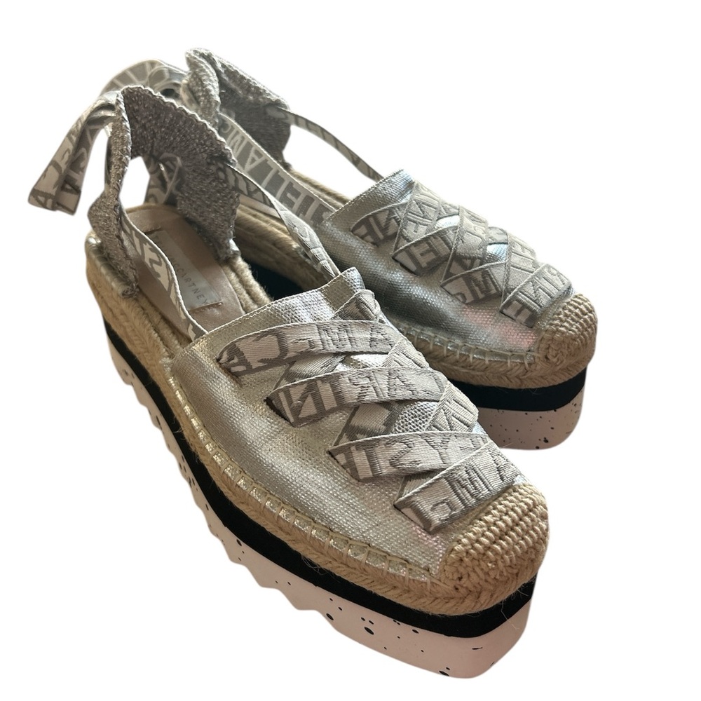Stella McCartney Cream and Tan Espadrilles
